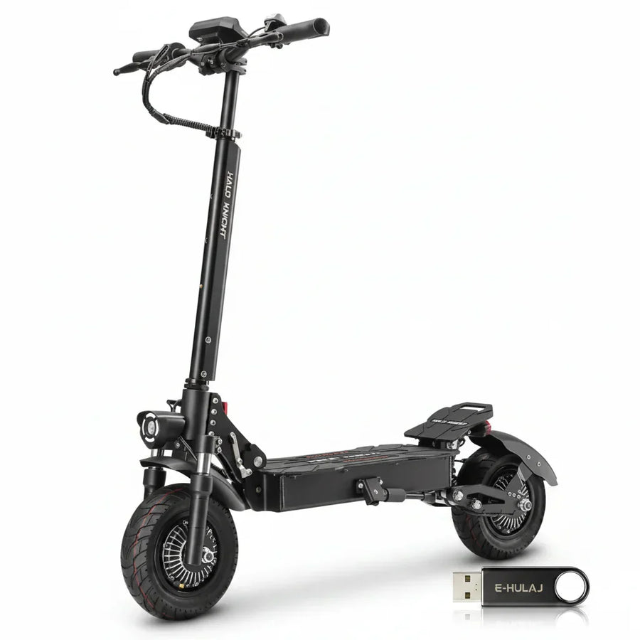 Halo Knight T104 Składana hulajnoga elektryczna, silnik 1200W*2, bateria 52V 21Ah, 10-calowe opony, maks. prędkość 65km/h - kukirinhub.app