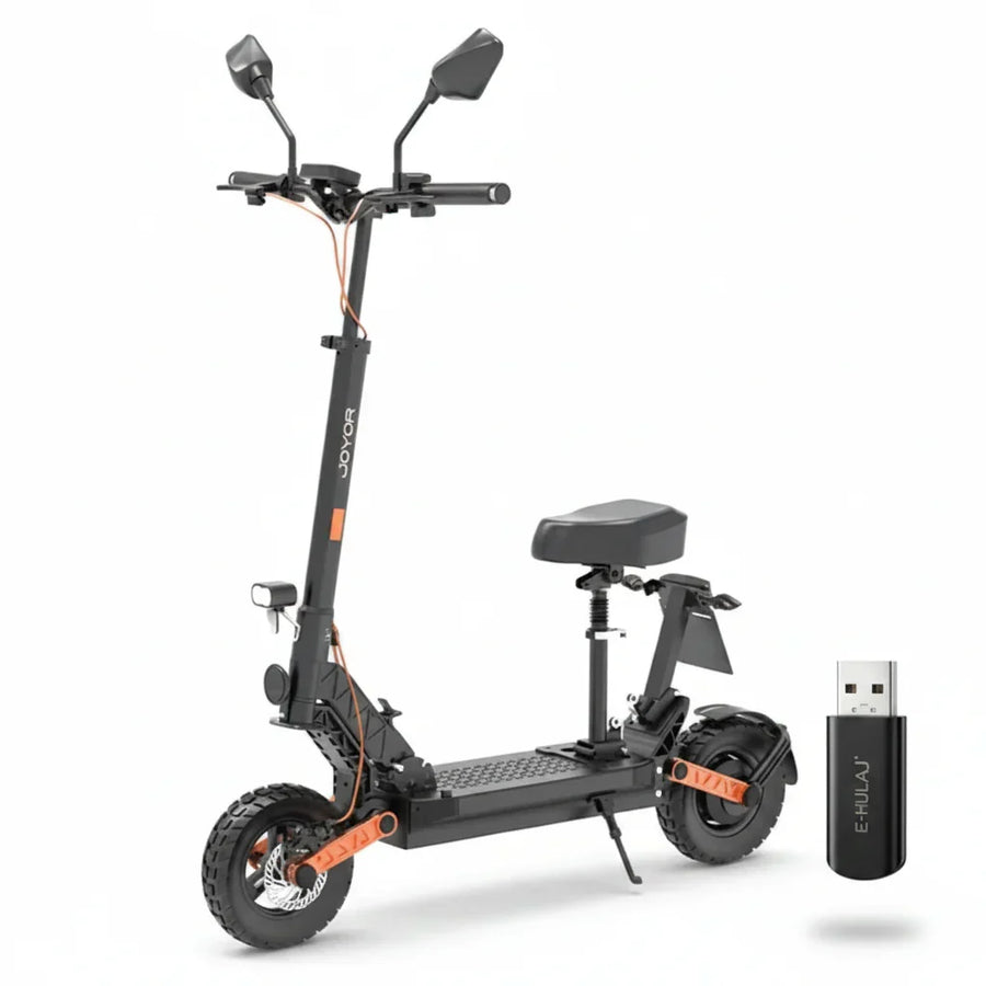 JOYOR S8E, silnik 800W, bateria 48V 26AH, opony 10-calowe, 45km/h, 80km, wyświetlacz NFC - Czarny - kukirinhub.app